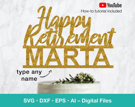 Happy Retirement Personalized SVG