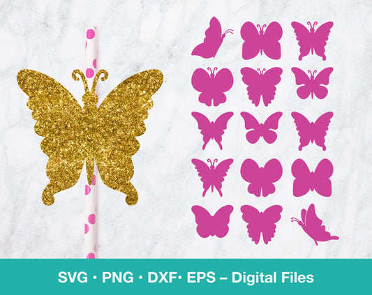 15 Butterfly SVG Silhouette bundle