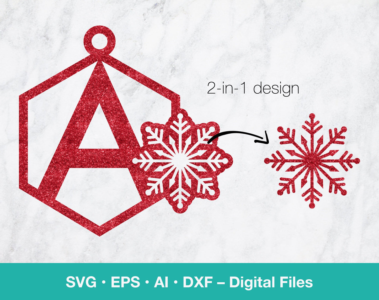 Christmas gift tag alphabet SVG