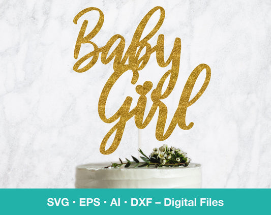Baby Girl Cake Topper SVG