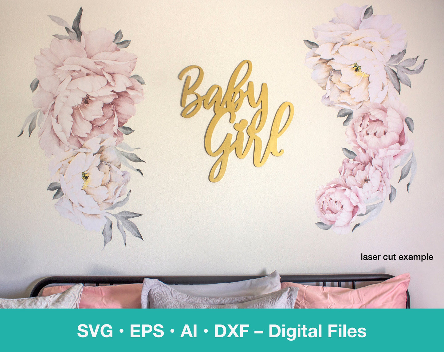 Baby Girl Cake Topper SVG