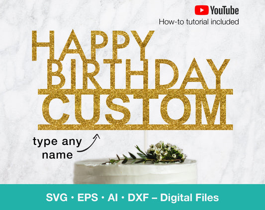 Happy Birthday Personalized SVG