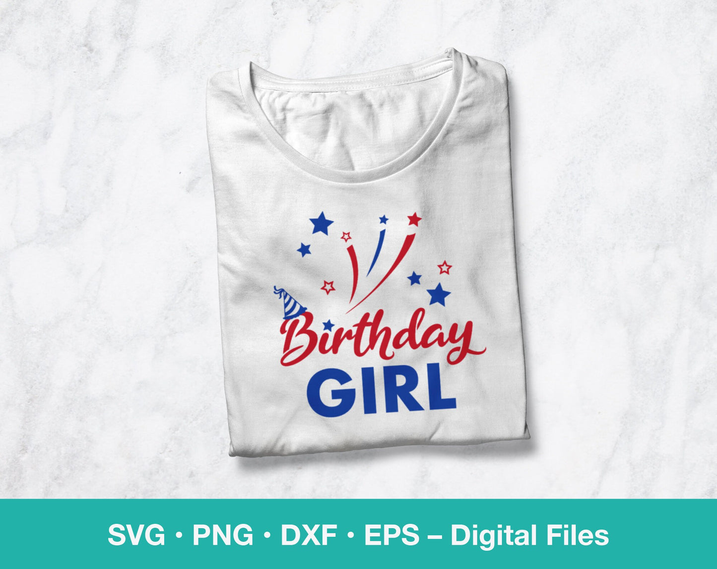 Fourth of July Girl Birthday SVG