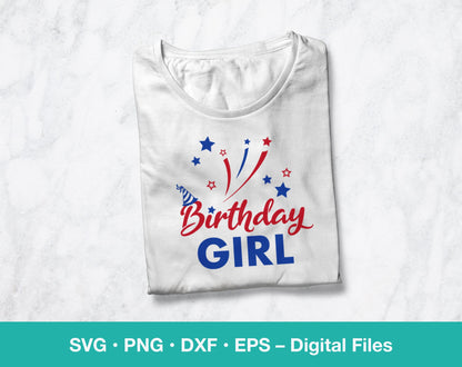 Fourth of July Girl Birthday SVG