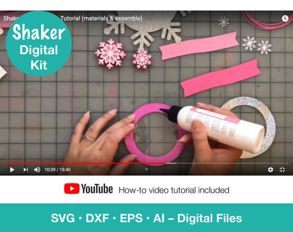 Shaker Layered Cake Topper Snowflake SVG