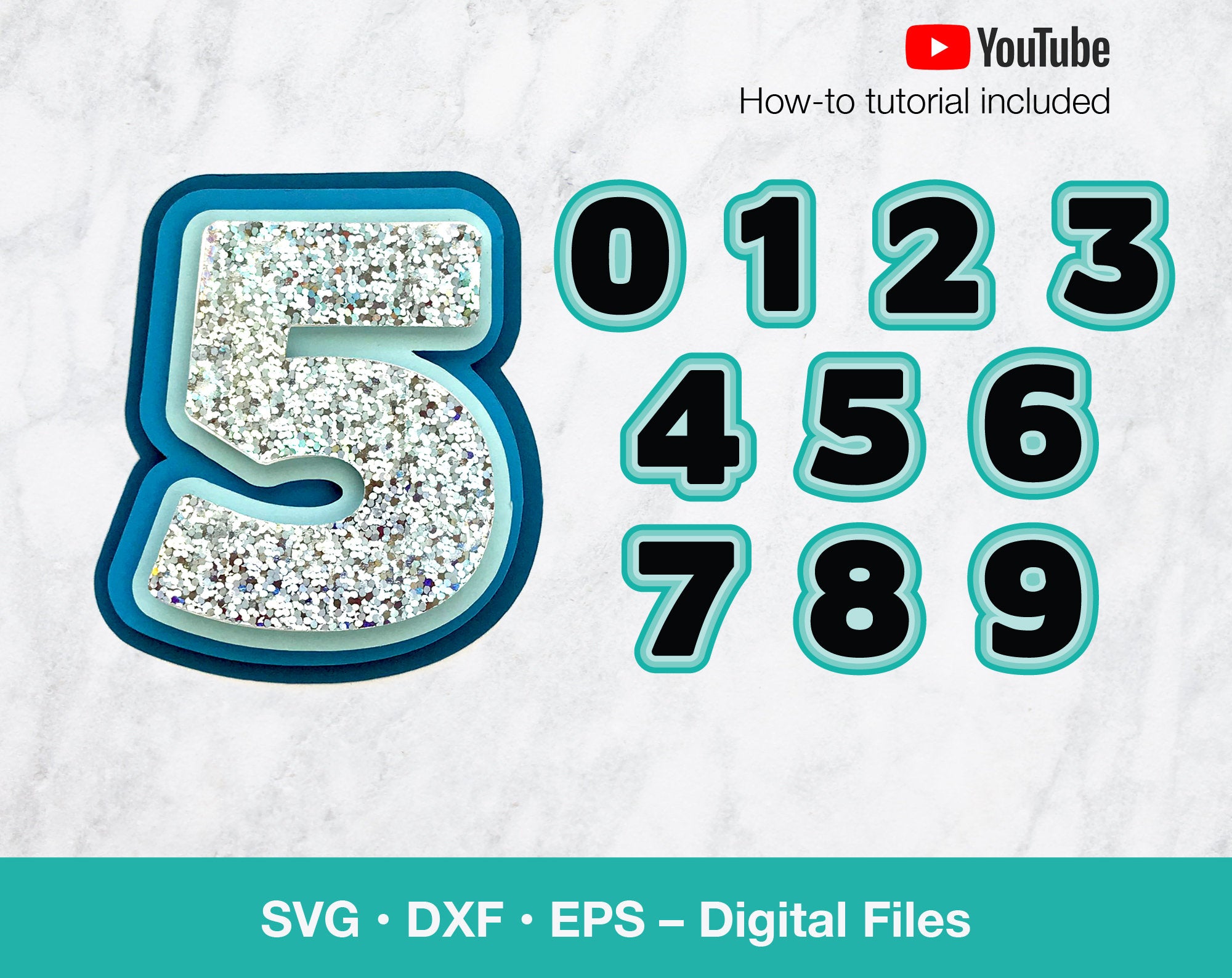 Layered SVG numbers 0 to 9 – Mockys