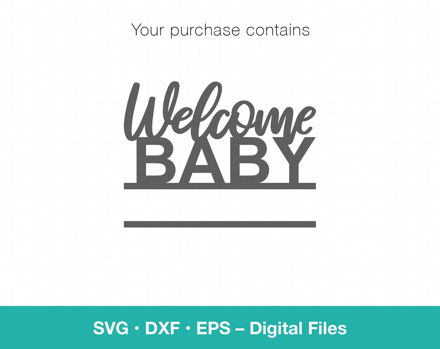 Welcome Baby Personalized SVG