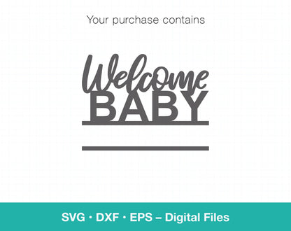 Welcome Baby Personalized SVG