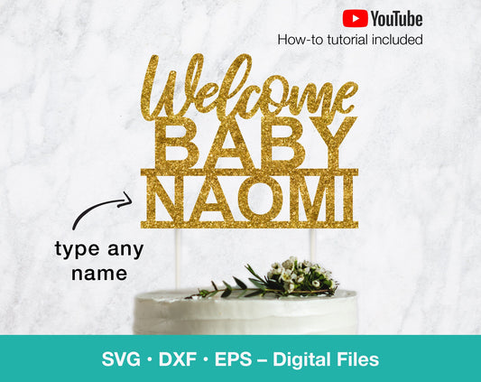 Welcome Baby Personalized SVG