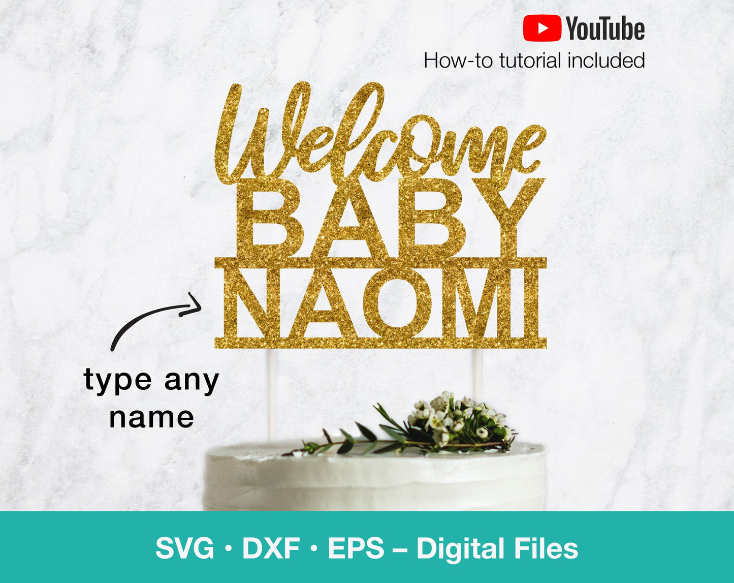 Welcome Baby Personalized SVG