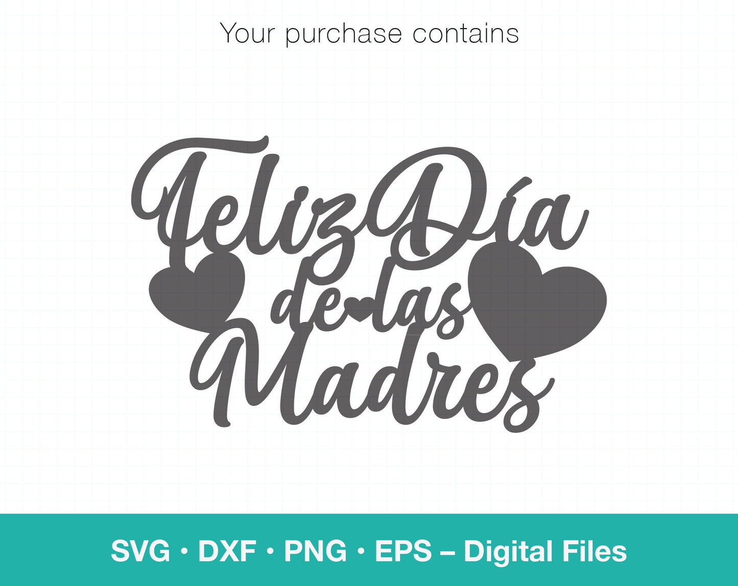 Feliz Dia de las Madres SVG cake topper