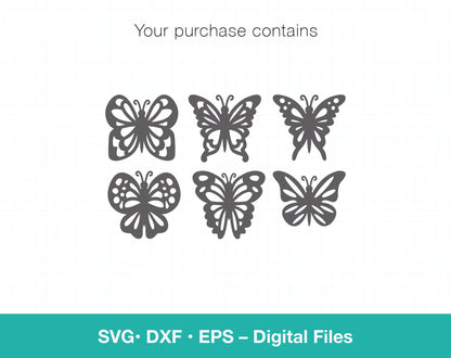 6 Lace Butterfly SVG cupcake topper