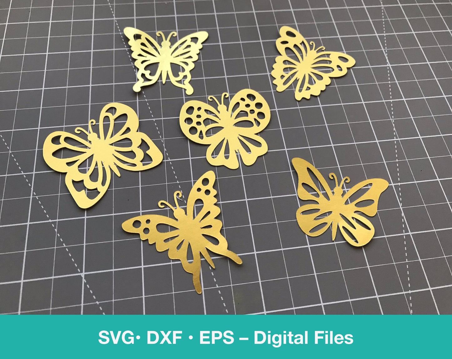 6 Lace Butterfly SVG cupcake topper