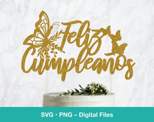 Feliz Cumpleanos Buttefly SVG