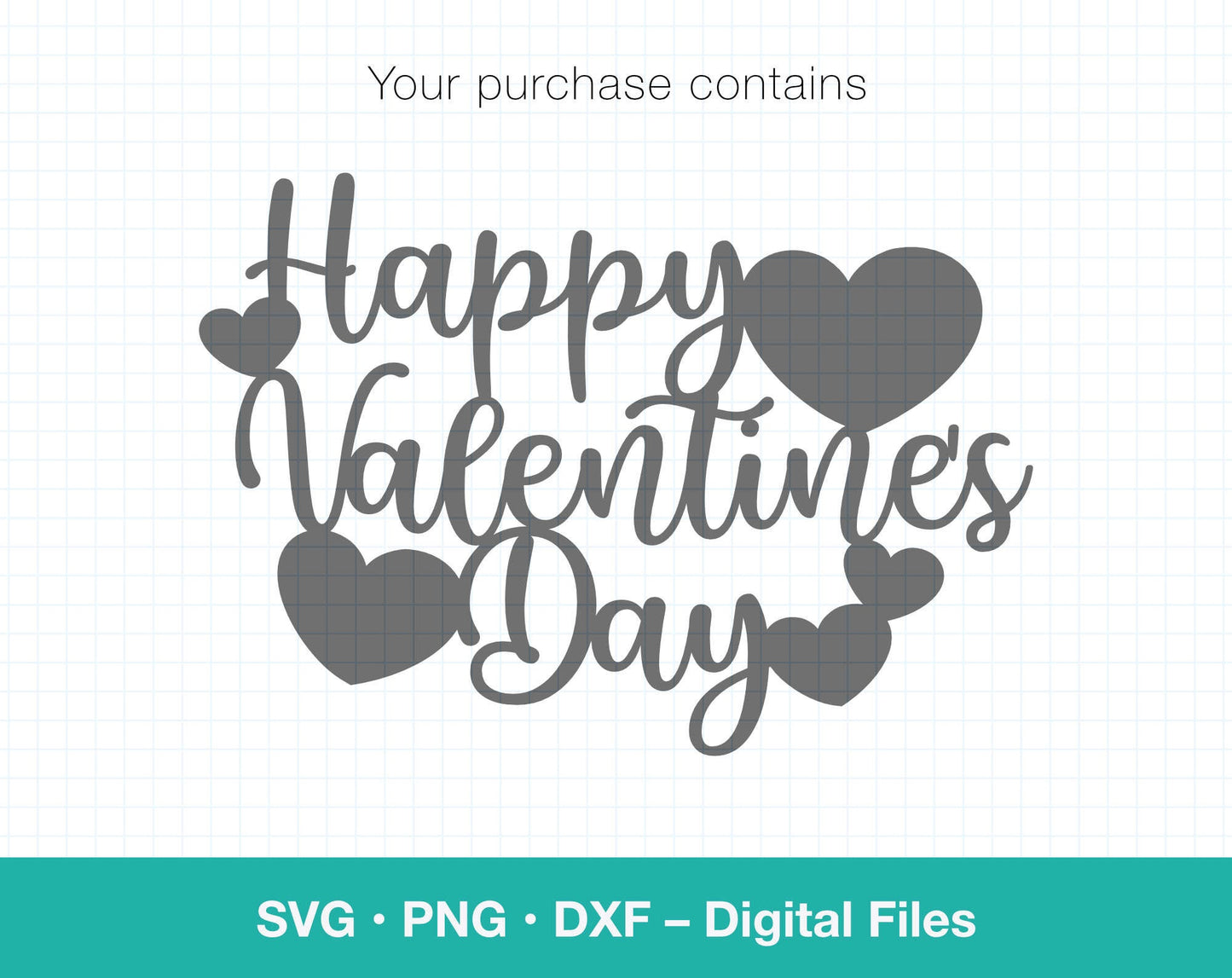 Happy Valentines Day Topper SVG